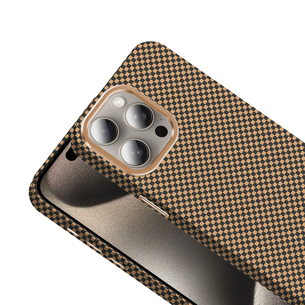 Apple iPhone 15 Pro Kılıf M-safe Şarj Özellikli Karbon Fiber Görünümlü Zore Gros Kapak Siyah