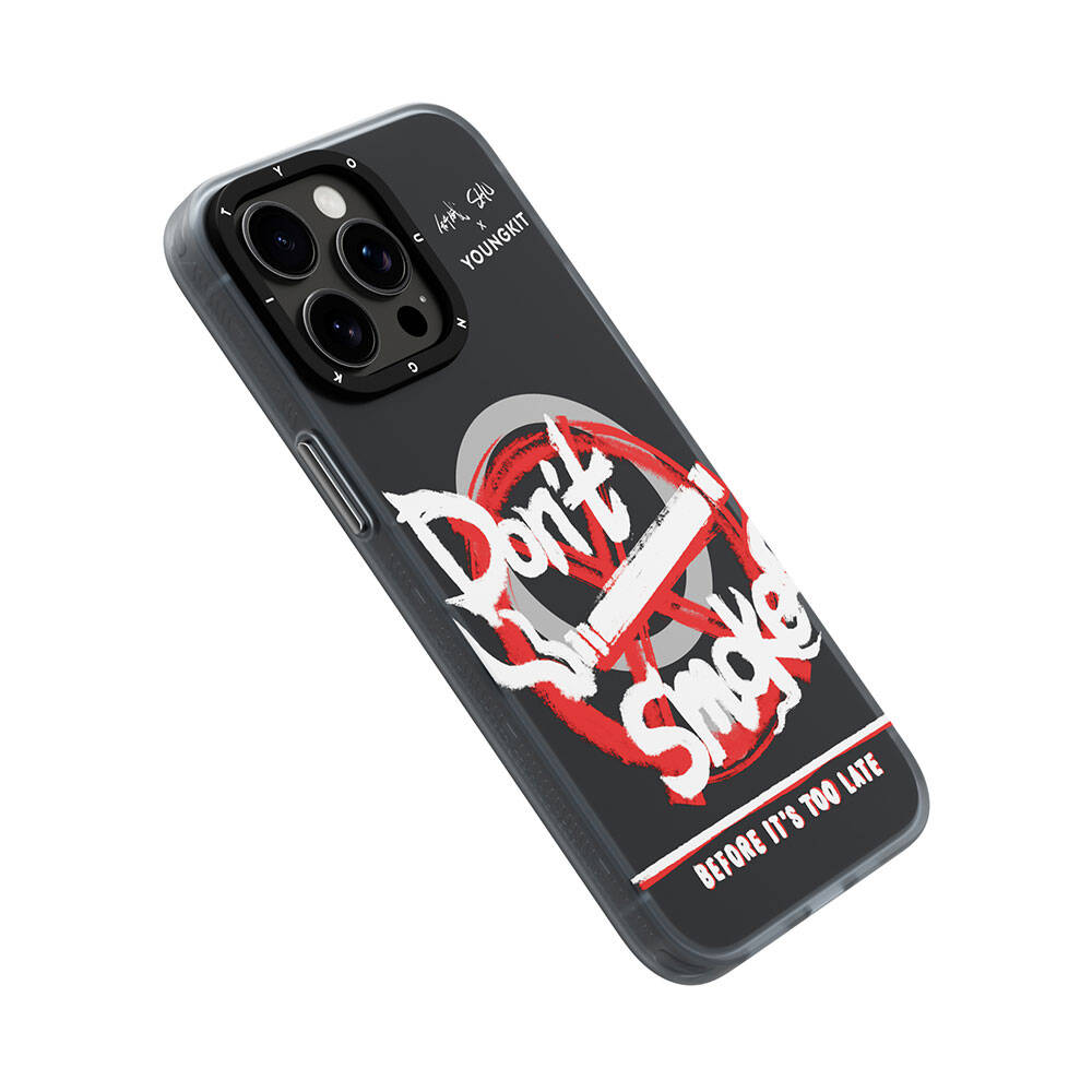 Apple iPhone 15 Pro Kılıf Magsafe Şarj Özellikli Shu Tasarımlı Youngkit City Serisi Kapak Siyah-Kırmızı