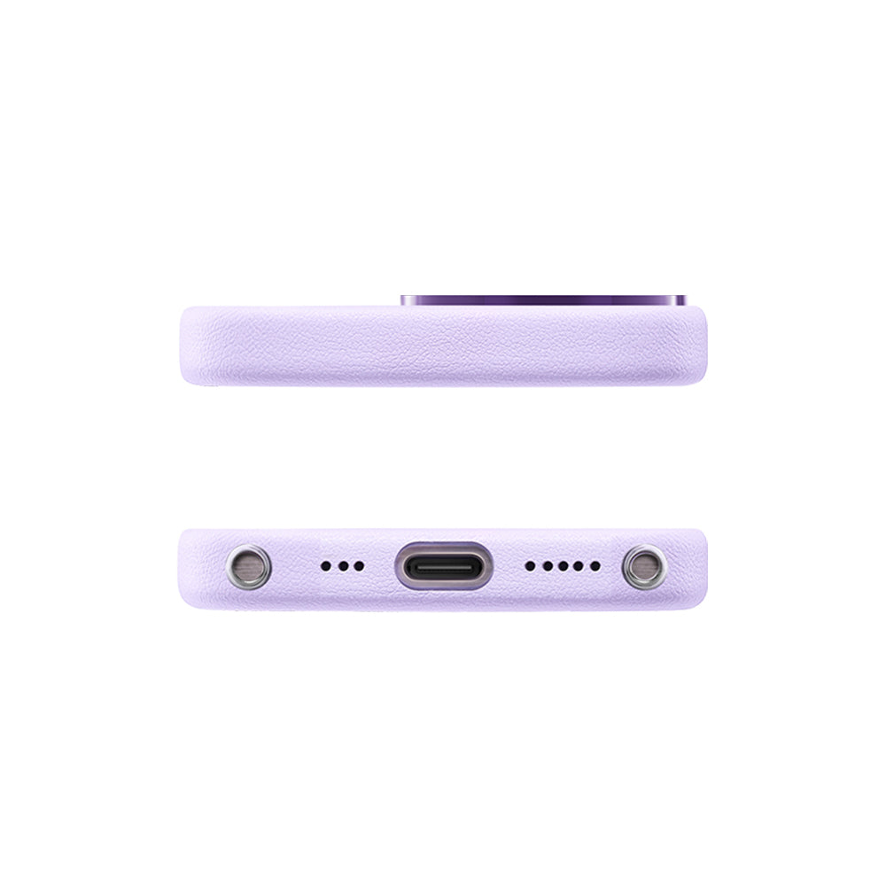 Apple iPhone 15 Pro Kılıf M-safe Şarj Özellikli Standlı Suni Deri Tasarımlı Pynana Dancing Circle Serisi Kapak Mavi