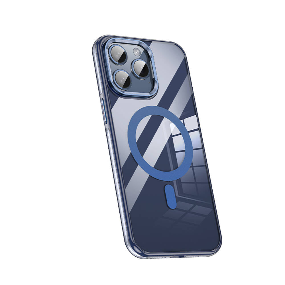 Apple iPhone 15 Pro Kılıf Magsafe Şarj Özellikli Wlons Standlı Efsane Kapak Gümüş