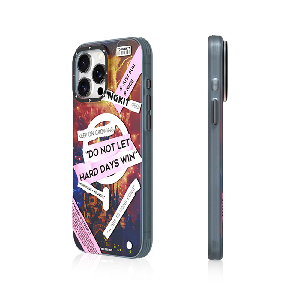 Apple iPhone 15 Pro Kılıf Magsafe Şarj Özellikli Youngkit A-City Serisi Kapak Pembe