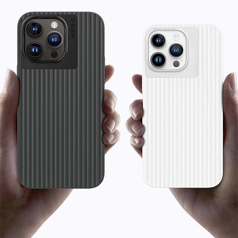 Apple iPhone 15 Pro Kılıf Recci Aurora Serisi Magsafe Şarj Özellikli Kapak Siyah