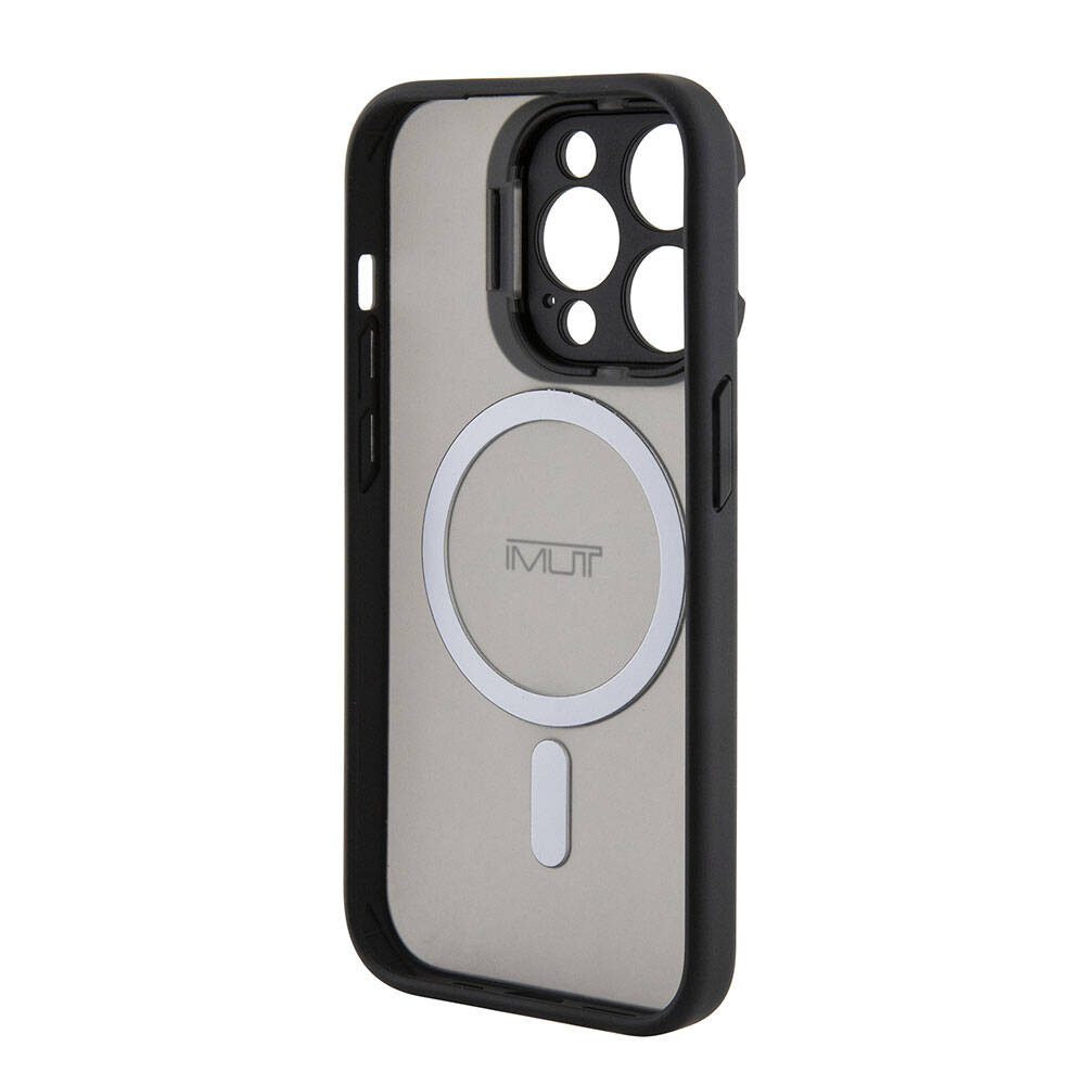 Apple iPhone 15 Pro Kılıf TUMI Orjinal Lisanslı Magsafe Şarj Özellikli Kamera Standlı Buzlu Mat Kapak Mavi