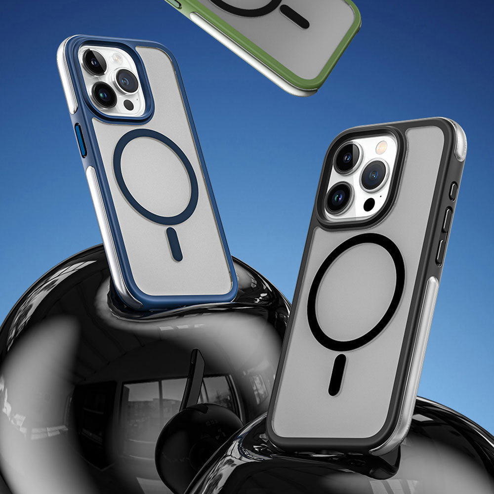 Apple iPhone 15 Pro Kılıf Wiwu ZKK-012 Magsafe Şarj Özellikli Air Cushion Kapak Yeşil