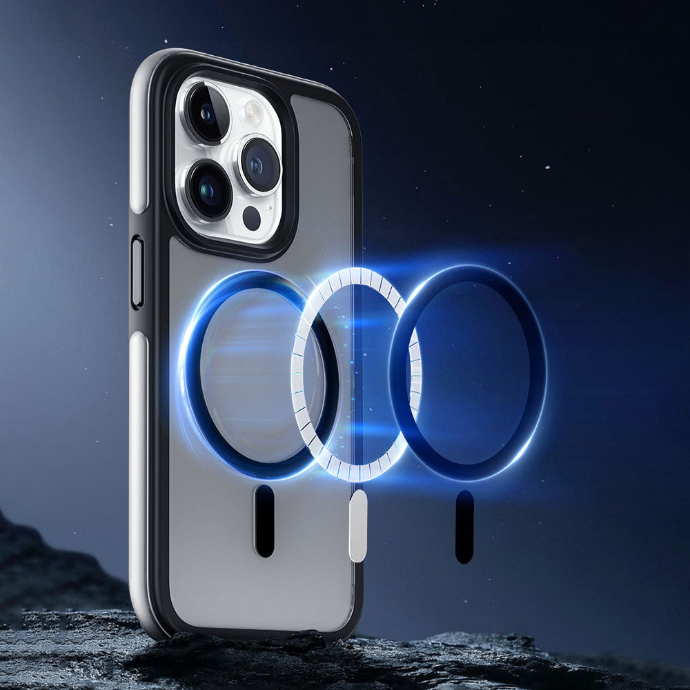 Apple iPhone 15 Pro Kılıf Wiwu ZKK-012 Magsafe Şarj Özellikli Air Cushion Kapak Mavi