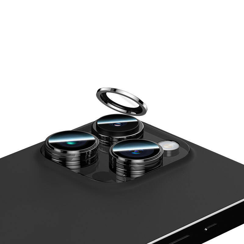 Apple iPhone 15 Pro Max Benks King Kong Corning Kamera Lens Koruyucu Siyah