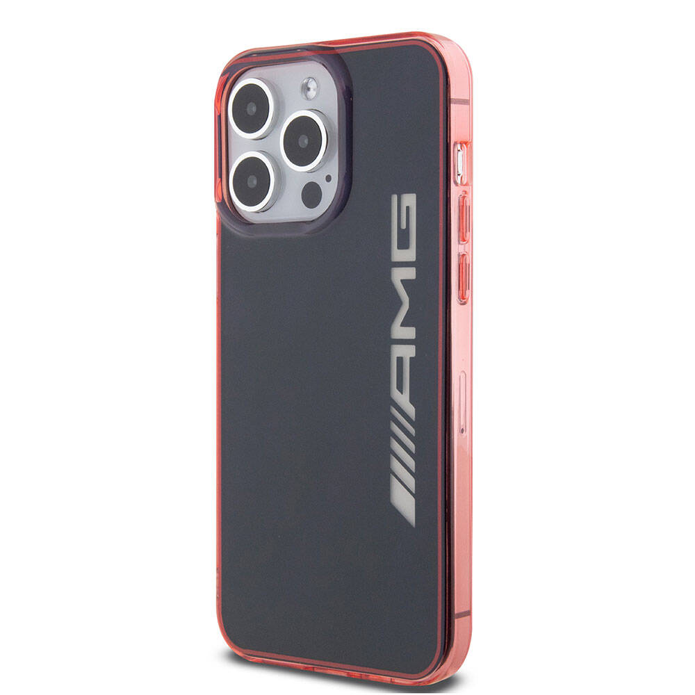 Apple iPhone 15 Pro Max Kılıf AMG Orjinal Lisanslı Çift Katmanlı Şeffaf Büyük Logo Kapak Siyah