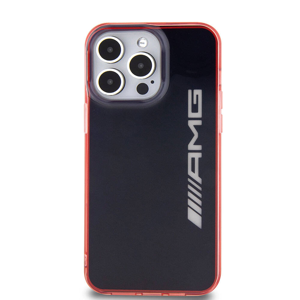 Apple iPhone 15 Pro Max Kılıf AMG Orjinal Lisanslı Çift Katmanlı Şeffaf Büyük Logo Kapak Siyah