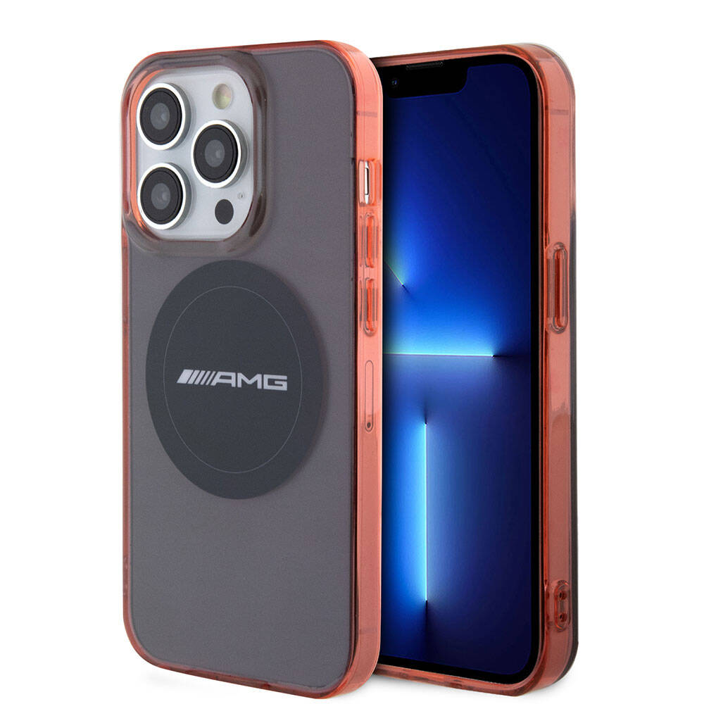 Apple iPhone 15 Pro Max Kılıf AMG Orjinal Lisanslı Magsafe Şarj Özellikli Transparan Timeless Kapak Siyah