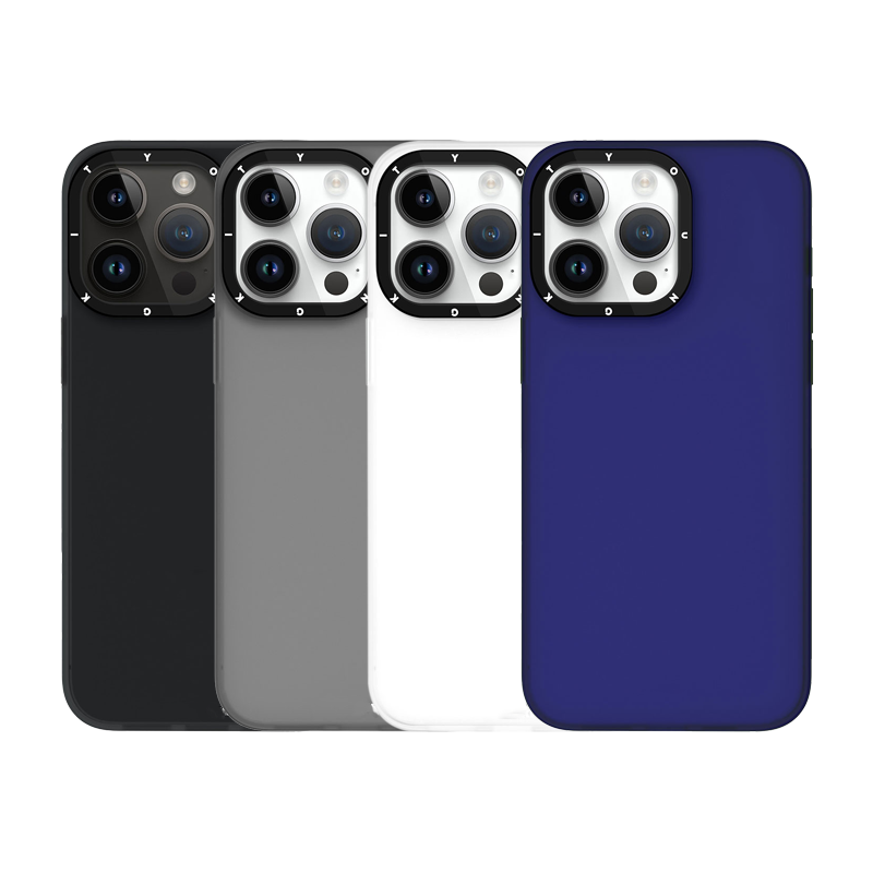 Apple iPhone 15 Pro Max Kılıf Buzlu Mat Tasarım Youngkit Hidden Sand Serisi Kapak Beyaz