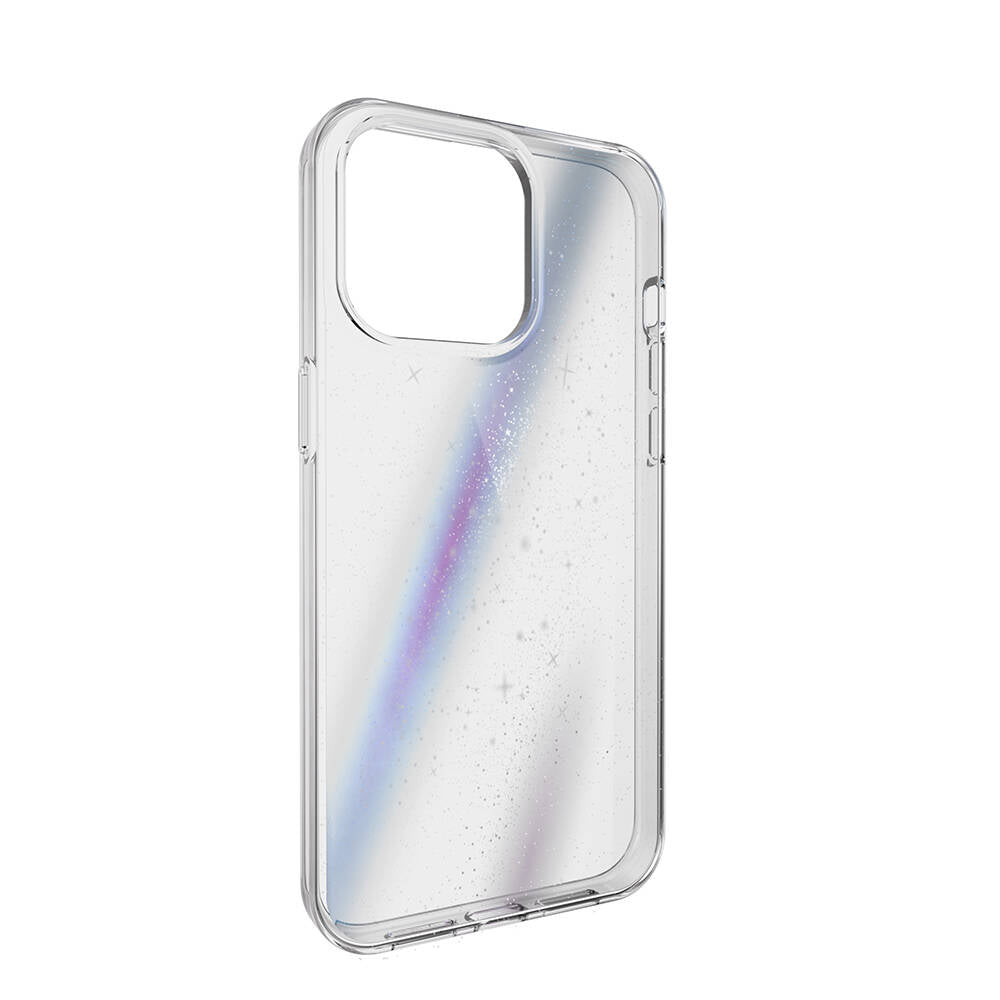 Apple iPhone 15 Pro Max Kılıf Çift Katmanlı IMD Baskılı Bumper Lisanslı Switcheasy Cosmos Nebula Kapak Renksiz