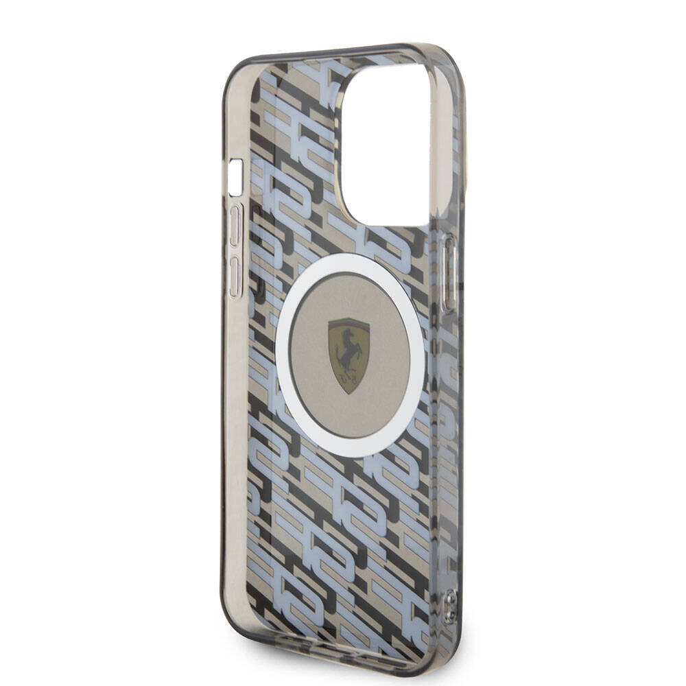 Apple iPhone 15 Pro Max Kılıf Ferrari Orjinal Lisanslı Magsafe Şarj Özellikli Multi SF Kapak Sarı