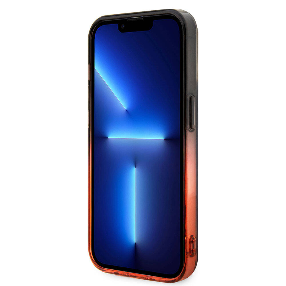 Apple iPhone 15 Pro Max Kılıf Ferrari Orjinal Lisanslı Transparan SF Yazılı Kenarları Renk Geçişli Kapak Siyah