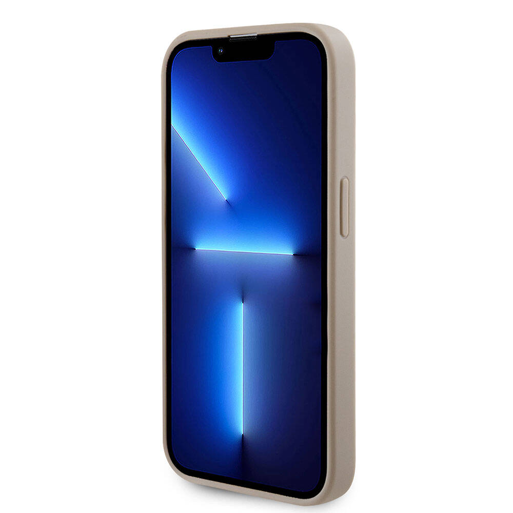 Apple iPhone 15 Pro Max Kılıf Guess Orjinal Lisanslı Deri 4G Metal Logo Strass Kapak Siyah