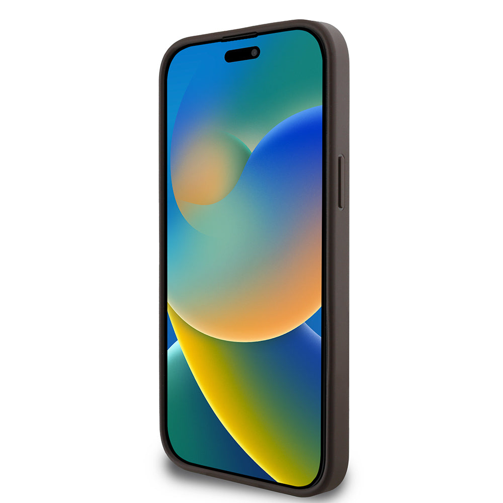 Apple iPhone 15 Pro Max Kılıf Guess Orjinal Lisanslı Magsafe Şarj Özellikli 4G Desen Yazı Logolu Kapak Pembe