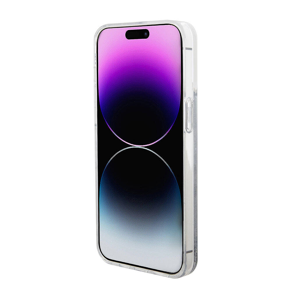 Apple iPhone 15 Pro Max Kılıf Hello Kitty Orjinal Lisanslı İkonik Sıvılı Glitter Kapak Renksiz