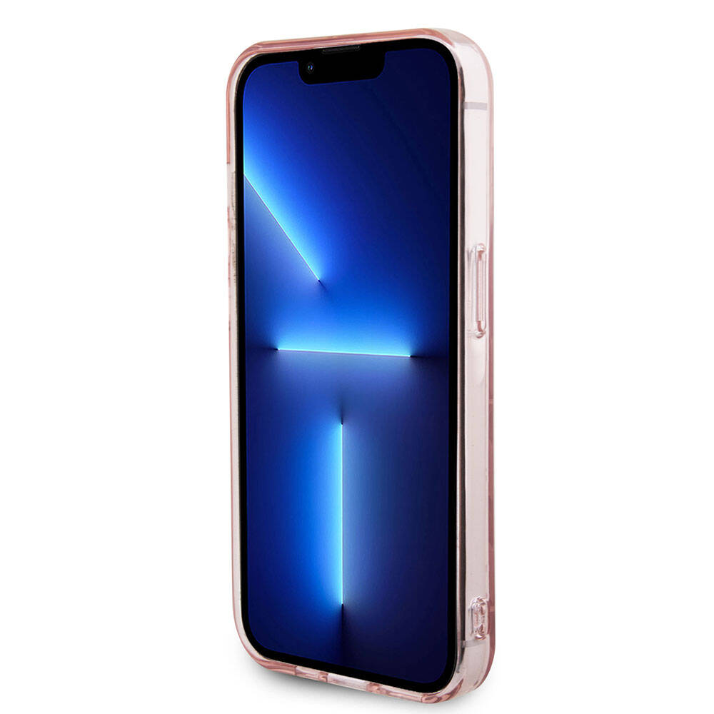 Apple iPhone 15 Pro Max Kılıf Karl Lagerfeld IML C Monogram Orjinal Lisanslı Kapak Pembe