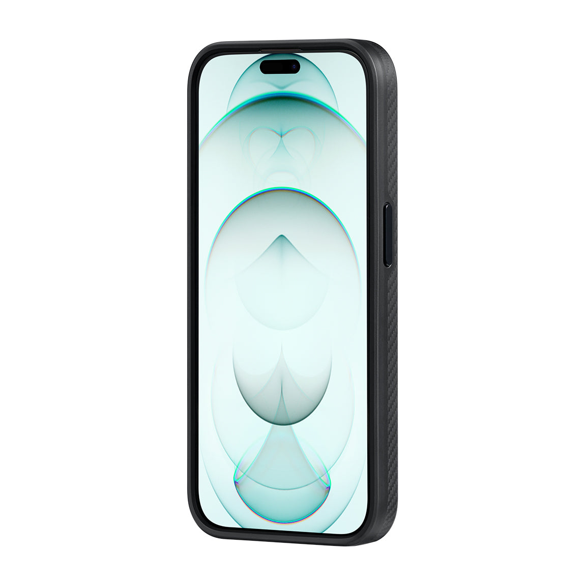 Apple iPhone 15 Pro Max Kılıf Magsafe Şarj Özellikli 600D Aramid Fiber Pitaka Military-Grade Classic Serisi Black-Grey Twill Kapak Siyah-Gri