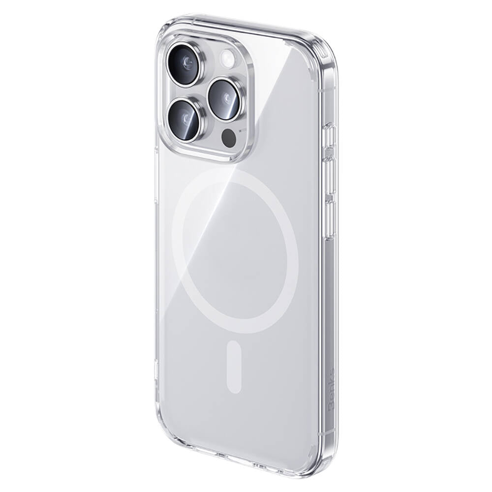 Apple iPhone 15 Pro Max Kılıf Magsafe Şarj Özellikli Airbagli Şeffaf Benks LucentPro Serisi Kapak Şeffaf