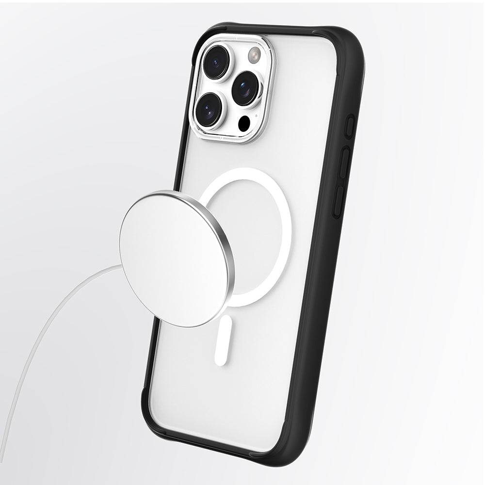 Apple iPhone 15 Pro Max Kılıf M-safe Şarj Özellikli Airbagli Youngkit Dynamic 2 Serisi Kapak Beyaz