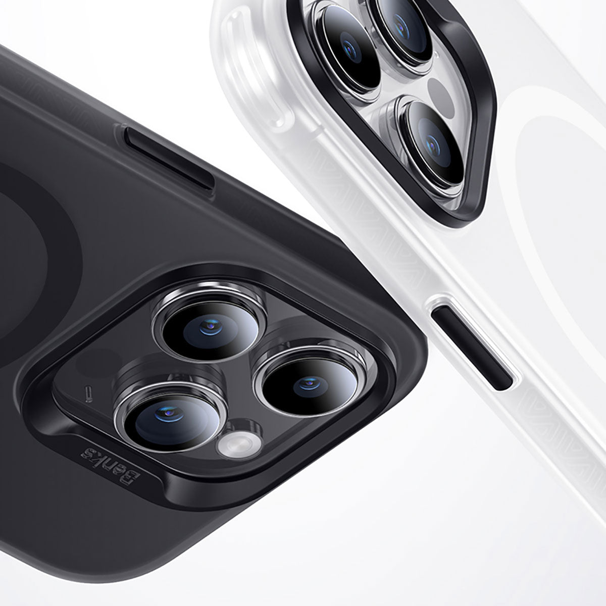 Apple iPhone 15 Pro Max Kılıf Magsafe Şarj Özellikli Benks Lucid Armor Kapak Mavi