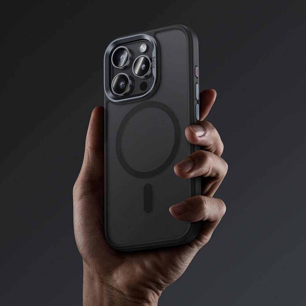 Apple iPhone 16 Kılıf Magsafe Şarj Özellikli Benks Mist Protective Kapak Titanyum-Gold