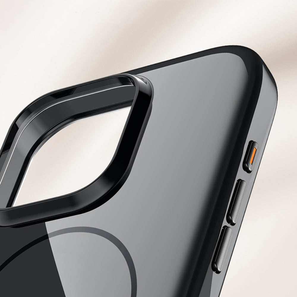 Apple iPhone 15 Pro Max Kılıf M-safe Şarj Özellikli Wlons Frego Kapak Mor