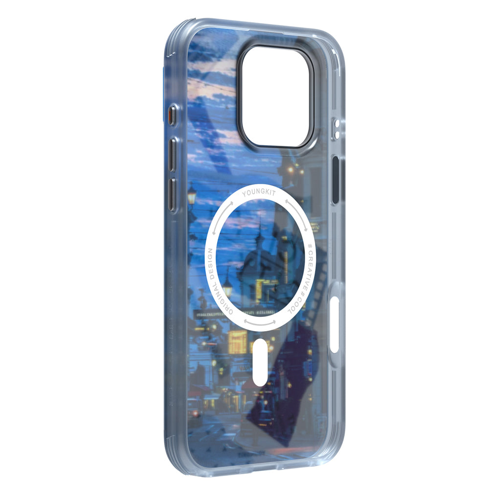 Apple iPhone 15 Pro Max Kılıf Magsafe Şarj Özellikli Youngkit A-City Serisi Kapak Pembe