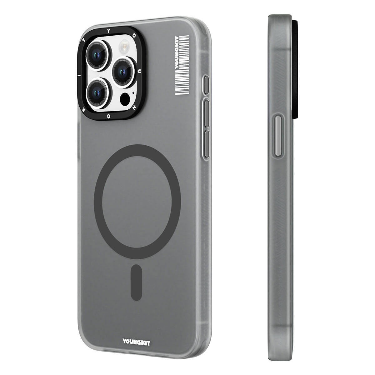 Apple iPhone 15 Pro Max Kılıf Magsafe Şarj Özellikli Youngkit Hidden Sand Serisi Kapak Mavi