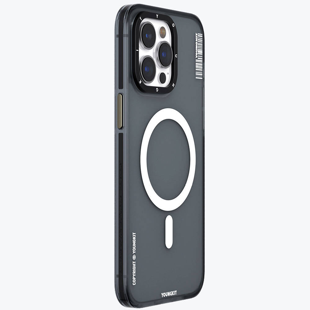 Apple iPhone 15 Pro Max Kılıf Magsafe Şarj Özellikli Youngkit Jiansha Serisi Kapak Pembe