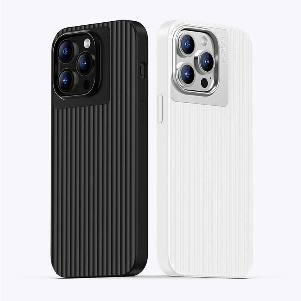 Apple iPhone 15 Pro Max Kılıf Recci Aurora Serisi Magsafe Şarj Özellikli Kapak Beyaz