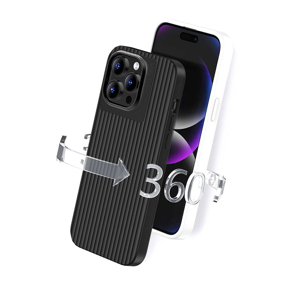 Apple iPhone 15 Pro Max Kılıf Recci Aurora Serisi Magsafe Şarj Özellikli Kapak Beyaz