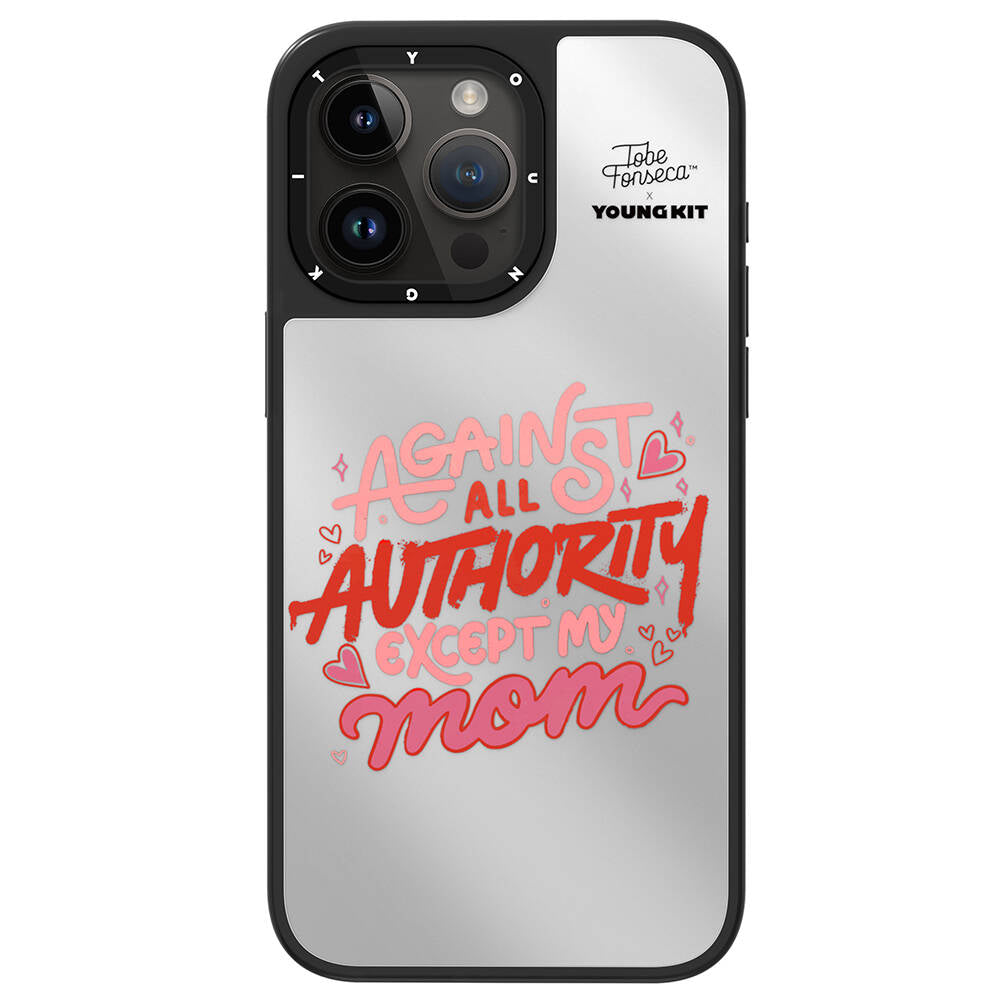 Apple iPhone 15 Pro Max Kılıf Tobias Fonseca Tasarımlı Youngkit Mirror Kapak Kırmızı