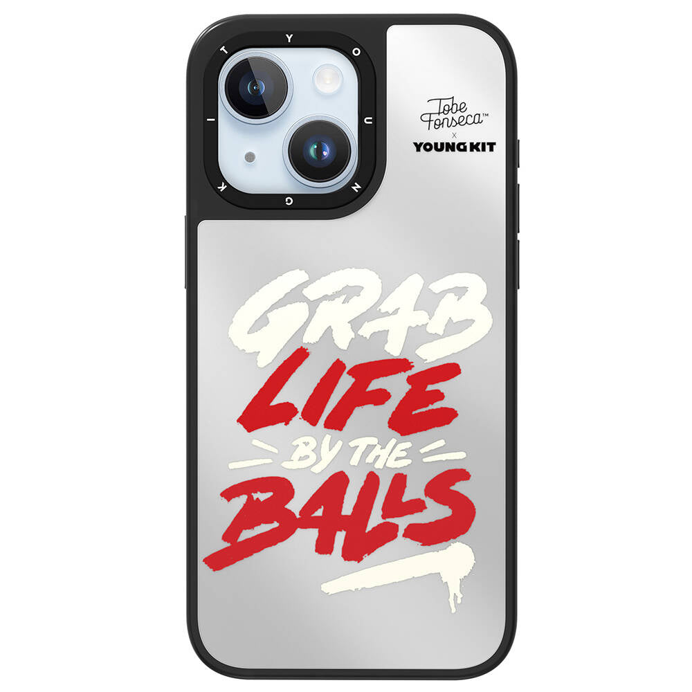 Apple iPhone 15 Pro Max Kılıf Tobias Fonseca Tasarımlı Youngkit Mirror Kapak Kırmızı