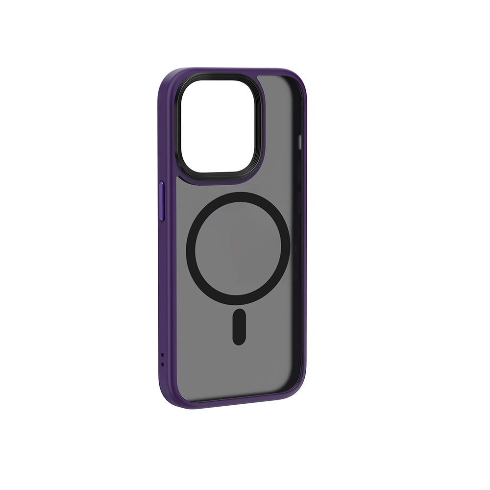 Apple iPhone 15 Pro Max Kılıf Wiwu FGG-011 Magsafe Şarj Özellikli Kamera Korumalı Kapak Mavi