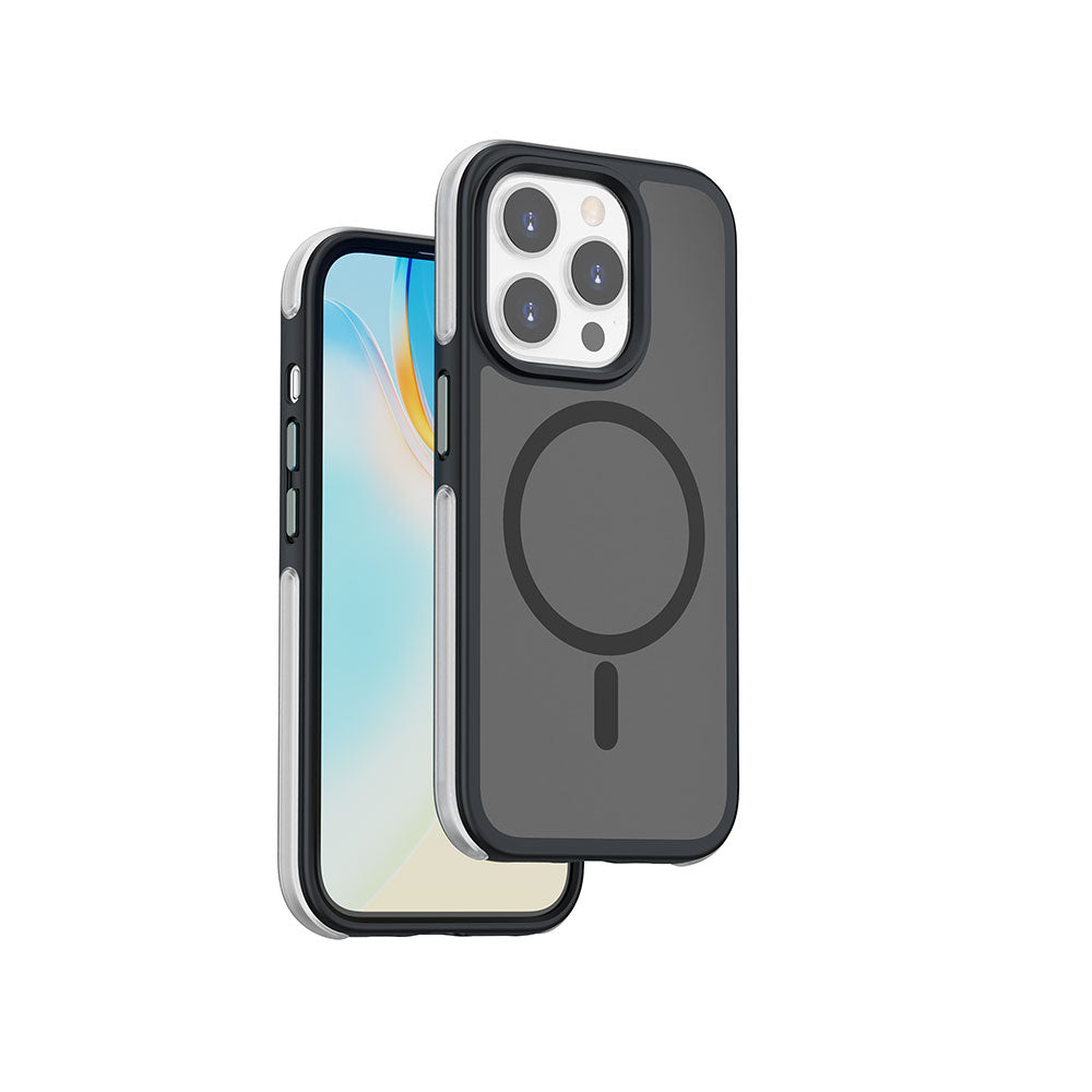 Apple iPhone 15 Pro Max Kılıf Wiwu ZKK-012 Magsafe Şarj Özellikli Air Cushion Kapak Mavi