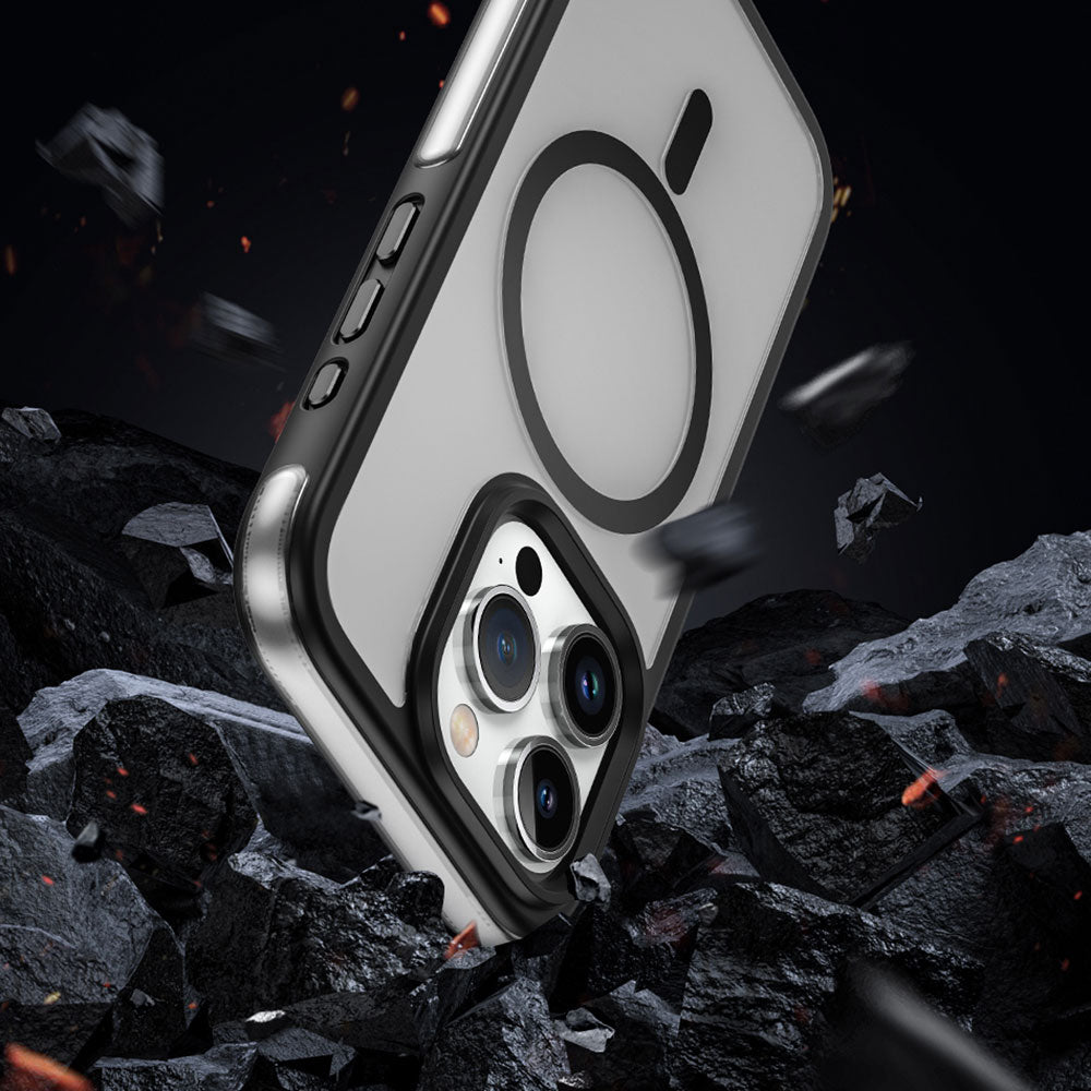 Apple iPhone 15 Pro Max Kılıf Wiwu ZKK-012 Magsafe Şarj Özellikli Air Cushion Kapak Yeşil