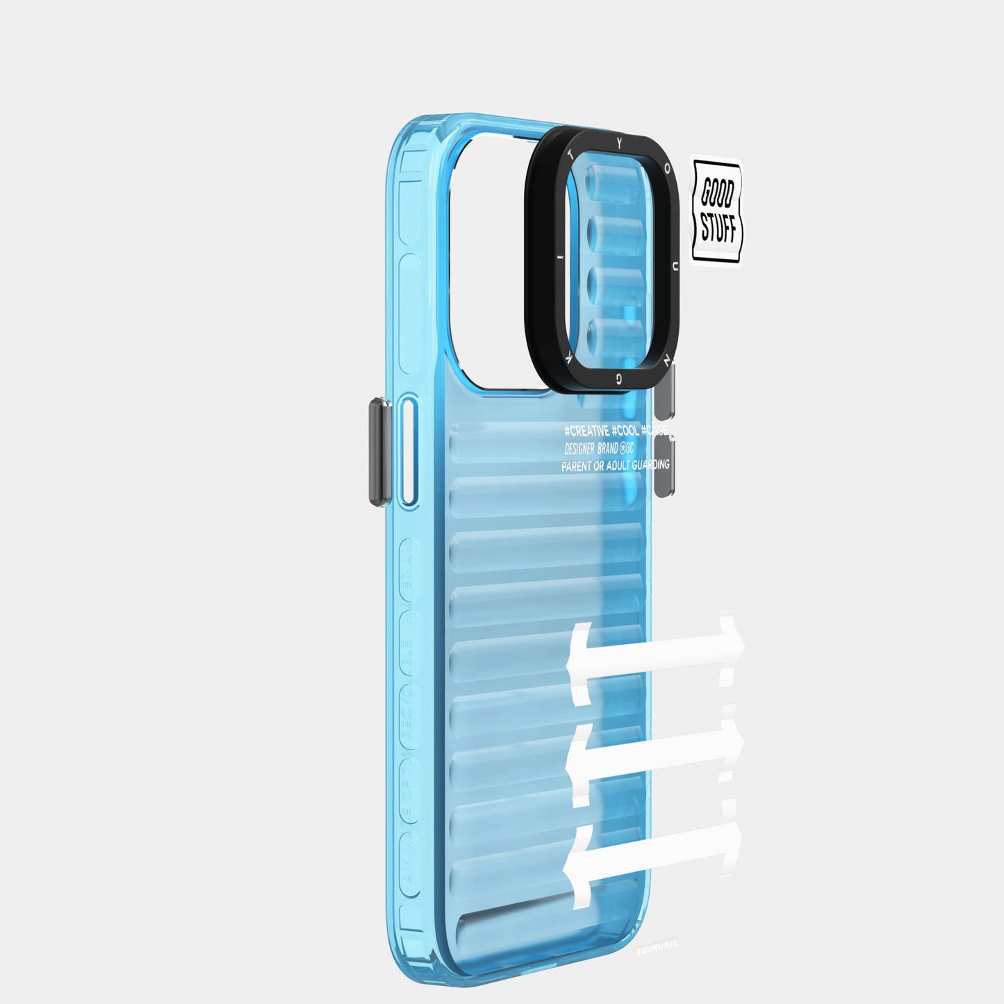 Apple iPhone 15 Pro Max Kılıf YoungKit Luggage FireFly Serisi Kapak Sierra Mavi