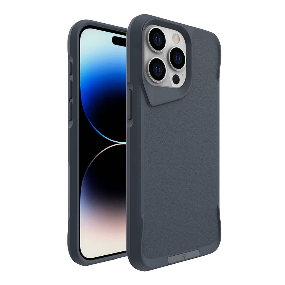 Apple iPhone 15 Pro Max Kılıf Zore Airbag Kenarlı T-Max Mat Standlı Kapak Siyah