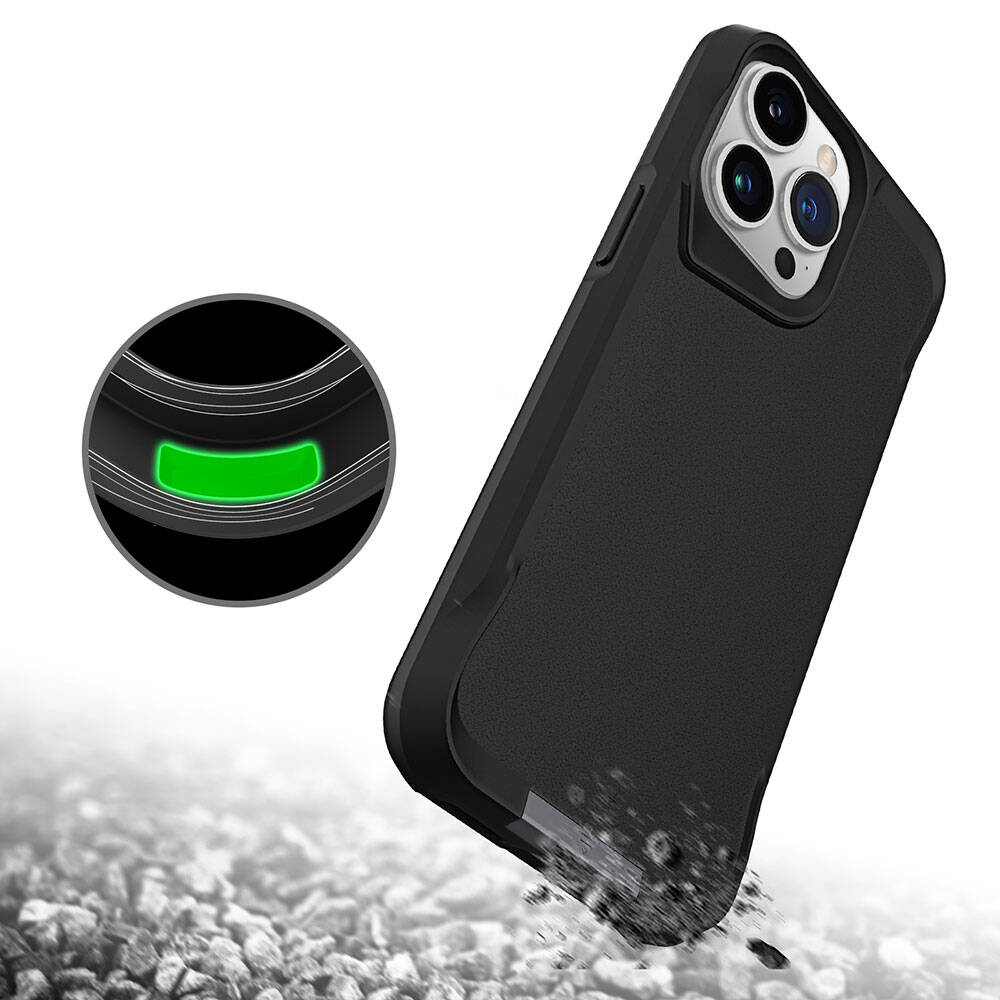 Apple iPhone 15 Pro Max Kılıf Zore Airbag Kenarlı T-Max Mat Standlı Kapak Lacivert