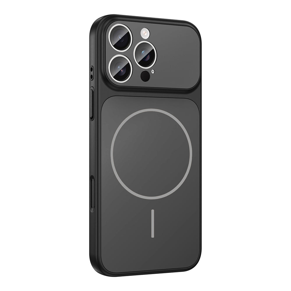 Apple iPhone 15 Pro Max Kılıf Zore M-Safe Şarj Özellikli Kamera Korumalı Formen Kapak Siyah