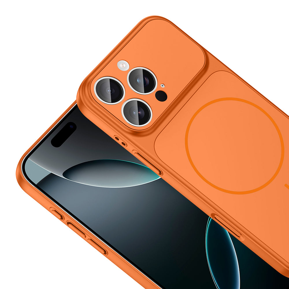 Apple iPhone 15 Pro Max Kılıf Zore M-Safe Şarj Özellikli Kamera Korumalı Formen Kapak Mavi