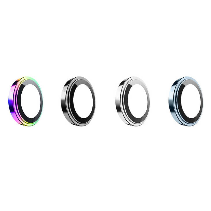 Apple iPhone 15 Pro Max Wiwu Lens Guard Metal Kamera Lens Koruyucu Gümüş