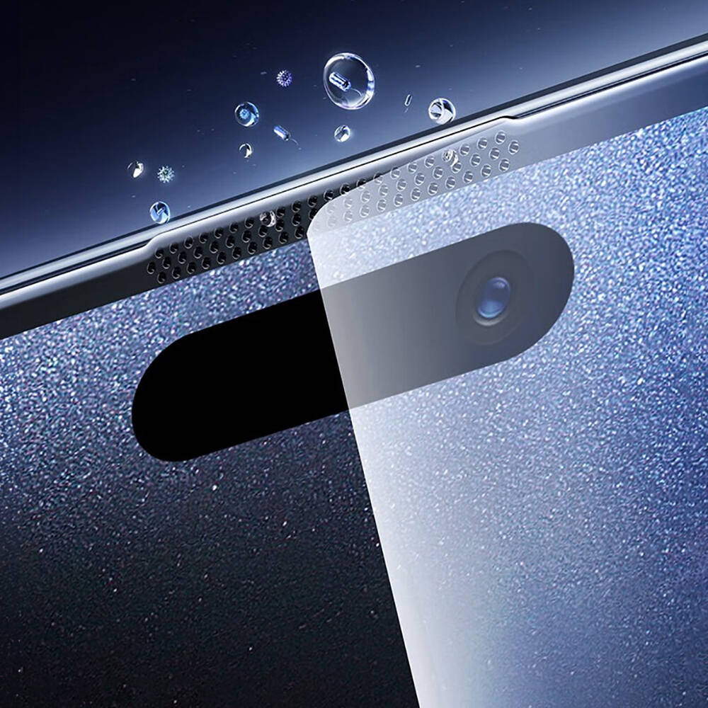 Apple iPhone 15 Pro Max Wiwu SQ-008 Oleofobik Easy Install Darbeye Karşı Dayanıklı Temperli Cam Ekran Koruyucu + Kolay Uygulama Aparatlı Siyah