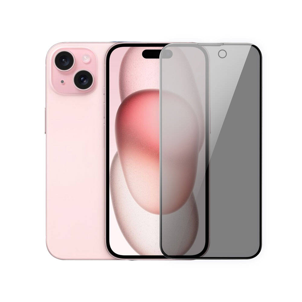 Apple iPhone 15 Wiwu iPrivacy HD Anti-Peep Ekran Koruyucu Siyah