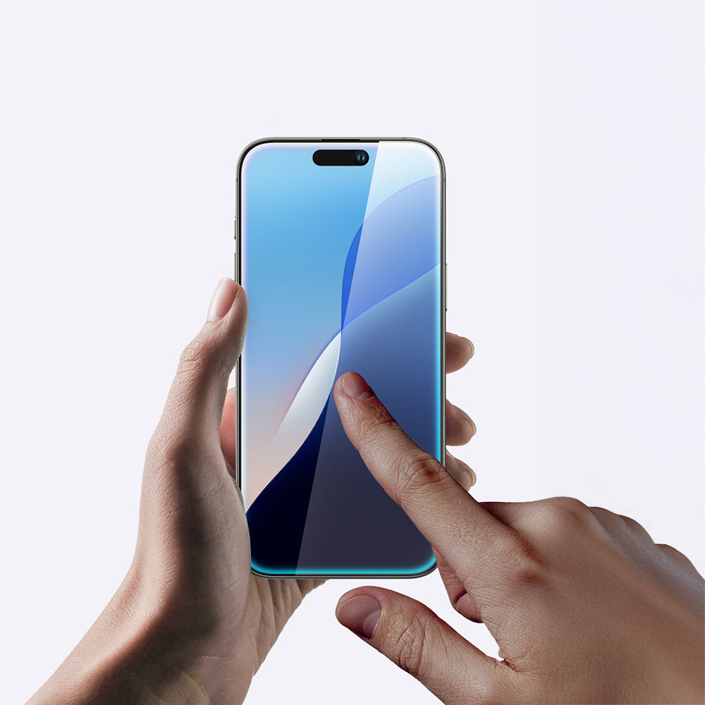 Apple iPhone 16 Amazingthing Radix Parmak İzi Bırakmayan Temperli Cam Ekran Koruyucu Siyah