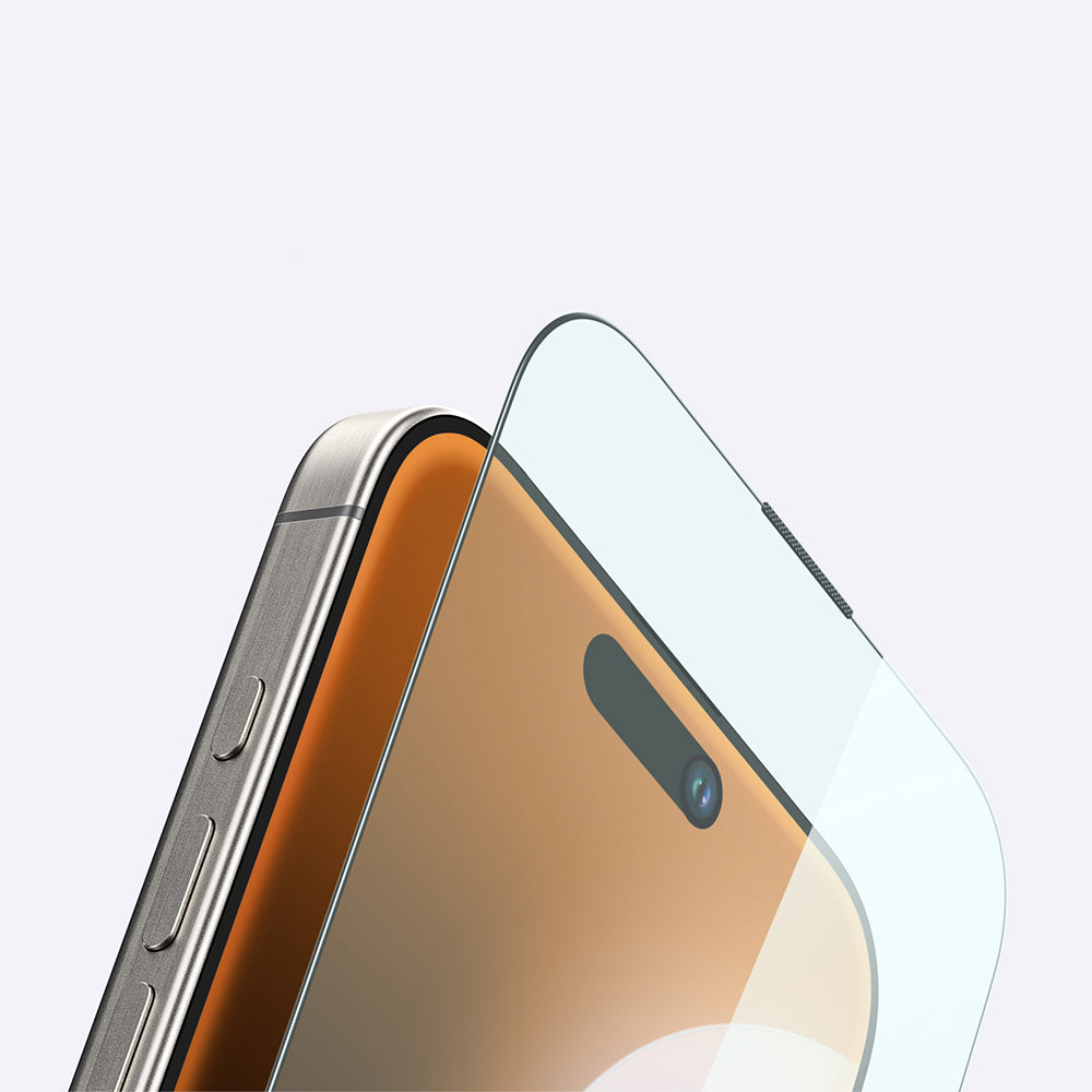 Apple iPhone 16 Amazingthing Titan Max Parmak İzi Bırakmayan Temperli Cam Ekran Koruyucu Siyah