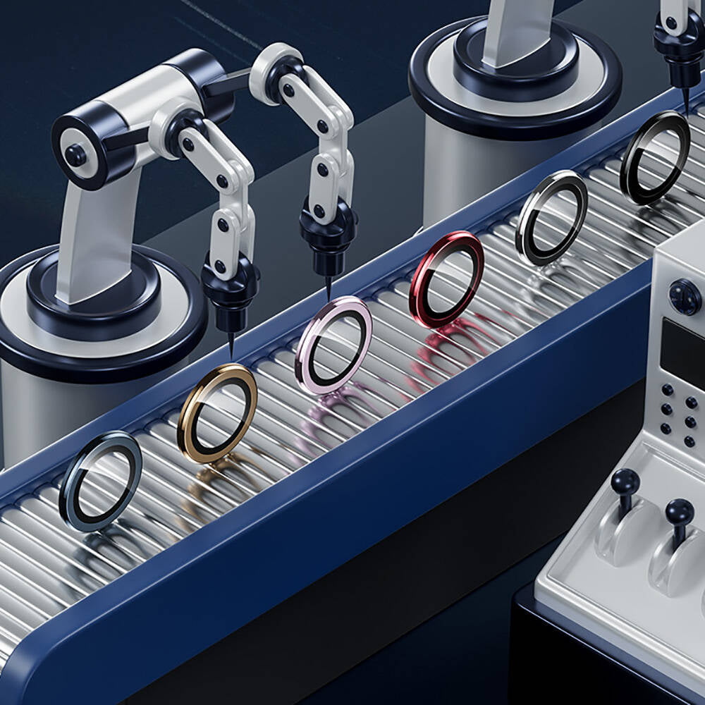 Apple iPhone 16 Benks DR Safir Kamera Lens Koruyucu Gümüş