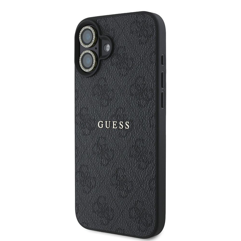 Apple iPhone 16 Guess Orjinal Lisanslı Kılıf + Ekran Koruyucu + Lens Koruyucu 3in1 Aksesuar Seti Pembe
