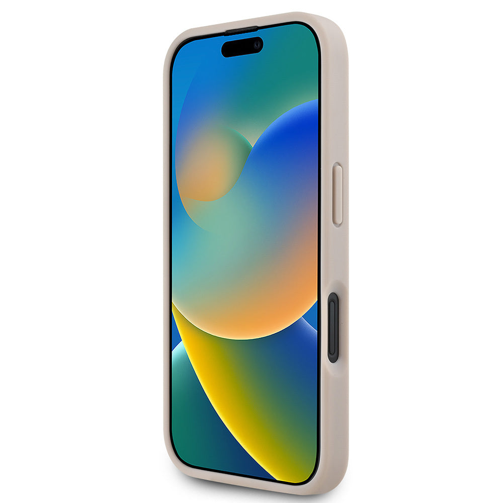 Apple iPhone 16 Kılıf Karl Lagerfeld Orjinal Lisanslı Magsafe Şarj Özellikli KL Yazılı Hot Stamp Kapak Siyah